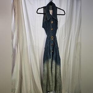 Urban Revivo Ombre Maxi Dress & Upcycled Jacket